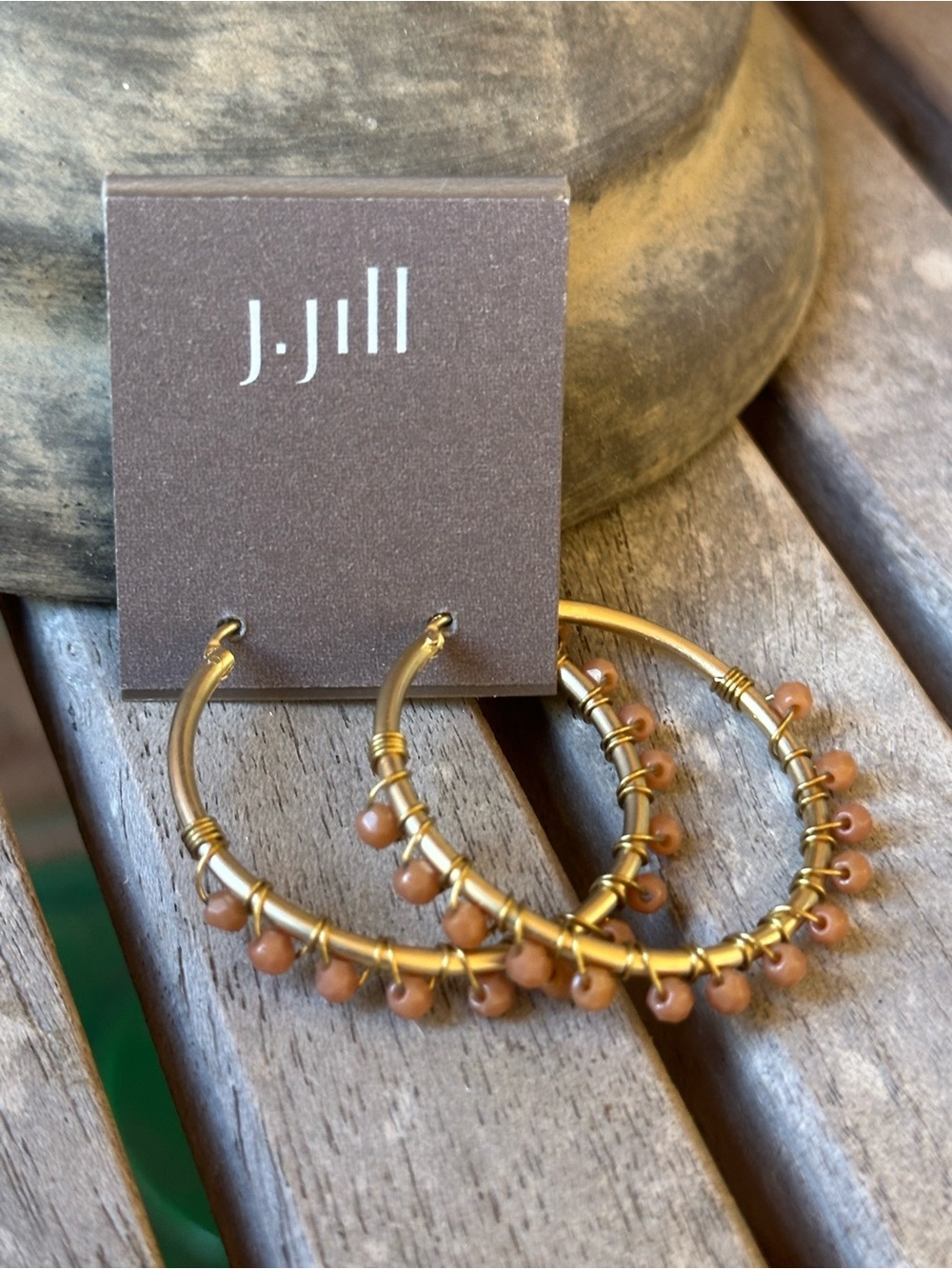 J.Jill Beaded Hoop Earrings